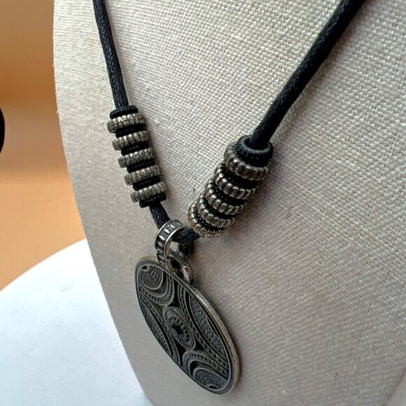 Bohemian Tribal Necklace & Bracelet Set With Black Beads.   B98 - Picture 6 of 12